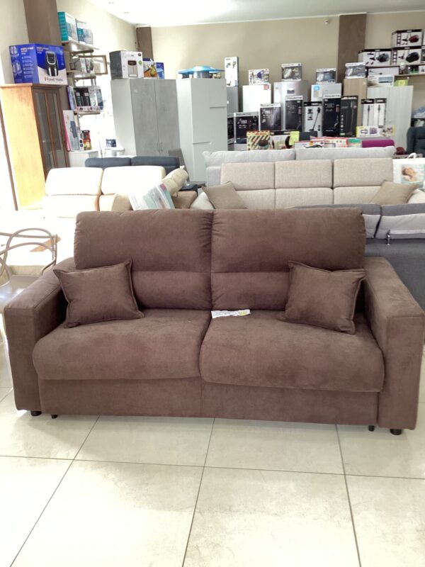 DIVANO LETTO A RIBALTONE PIEMONTE CON MATERASSO H14CM ENJOY BROWN