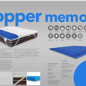 TOPPER MATRIMONIALE IN MEMORY 5CM 160X190cm