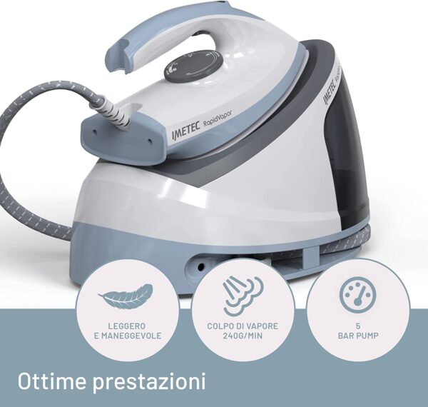 FERRO CON CALDAIA IMETEC RAPIDVAPOR PIASTRA FLUID CERAMIC - immagine 6