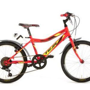 BICICLETTA 20 MTB  6 VELOCITÀ TEJA BOY VORTEX ROSSA E GIALLA