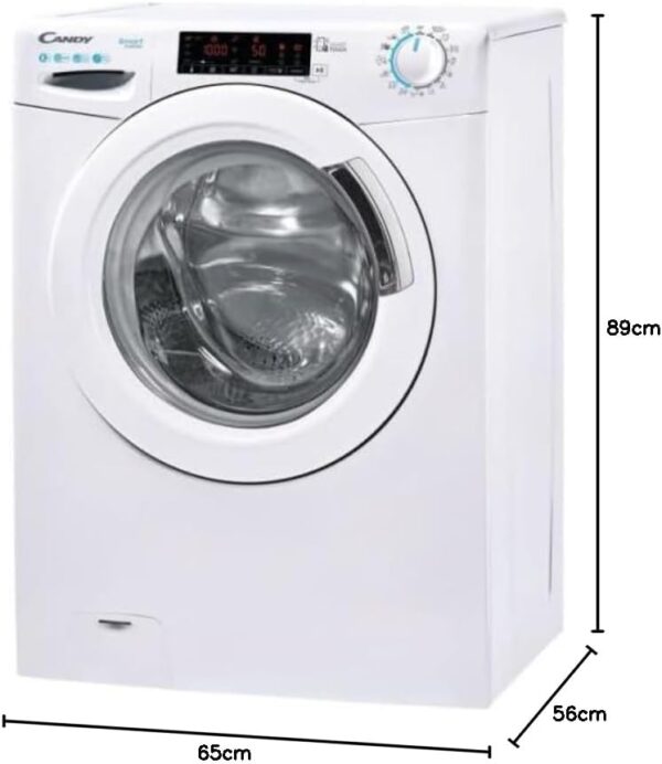 LAVATRICE CANDY 8KG SMART INVERTER CS128TXME-S - immagine 6