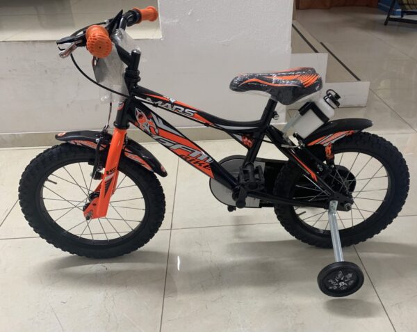 BICICLETTA 16 ARANCIONE E NERA GFM