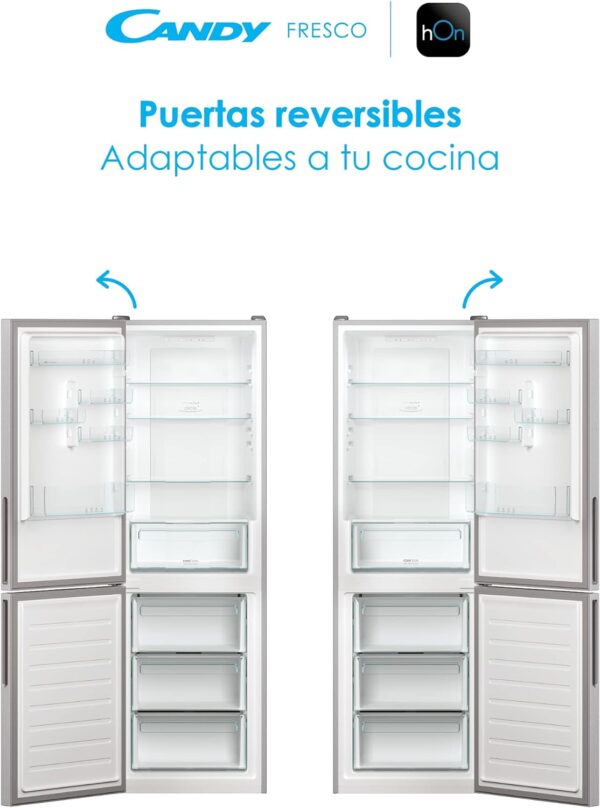 FRIGORIFERO COMBINATO CANDY CCE4T618ES - immagine 3