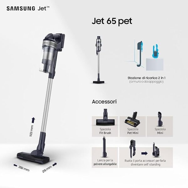 SCOPA ELETTRICA SAMSUNG  VS15A60AGR5/WA - immagine 3
