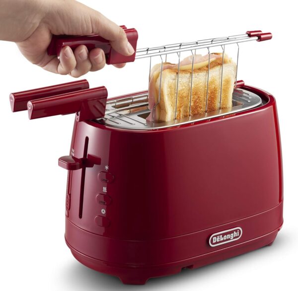 TOSTAPANE DELONGHI CTLAP2203R ROSSO - immagine 4