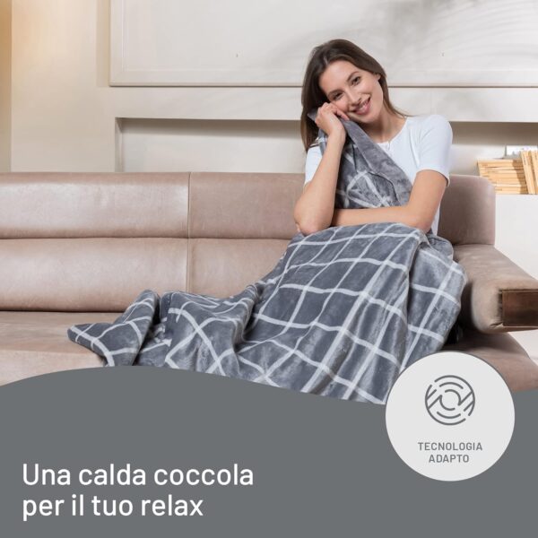 PLAID IMETEC ADAPTO VELVET GRIGIO 16675B - immagine 6