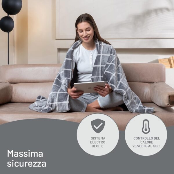 PLAID IMETEC ADAPTO VELVET GRIGIO 16675B - immagine 9