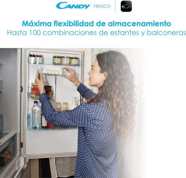 FRIGORIFERO COMBINATO CANDY CCE4T618ES - immagine 9