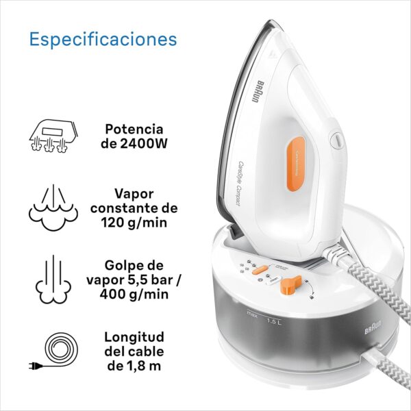 FERRO CON CALDAIA BRAUN CARE STYLE COMPACT IS2132 - immagine 7