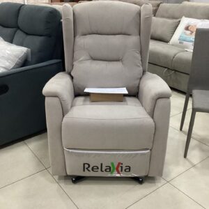 POLTRONA ALZAPERSONA 2 MOTORI QUEEN CON ROLLER SYSTEM COLORE TORTORA