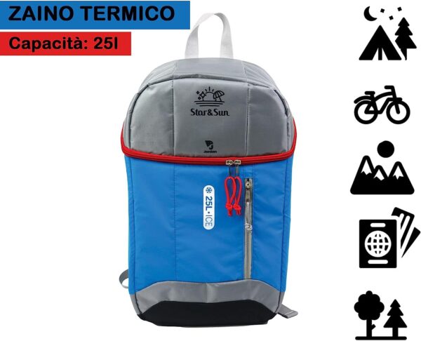 ZAINO TERMICO STAR & SUN 25 LITRI JORDAN - immagine 5