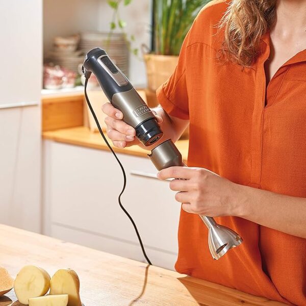 FRULLATORE AD IMMERSIONE BLACK E DECKER HAND BLENDER 1000W BXHBA1000E - immagine 11