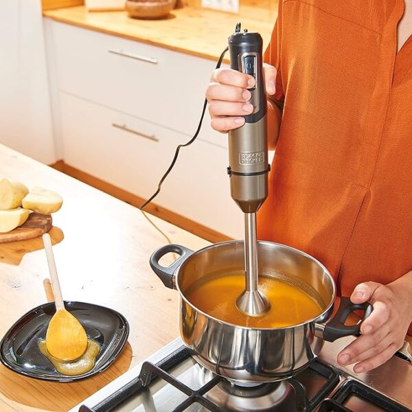FRULLATORE AD IMMERSIONE BLACK E DECKER HAND BLENDER 1000W BXHBA1000E - immagine 5