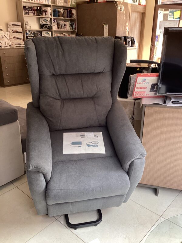 POLTRONA RELAX DORA IN TESSUTO ELETTRICA 1MOTORE GRIGIO SCURO