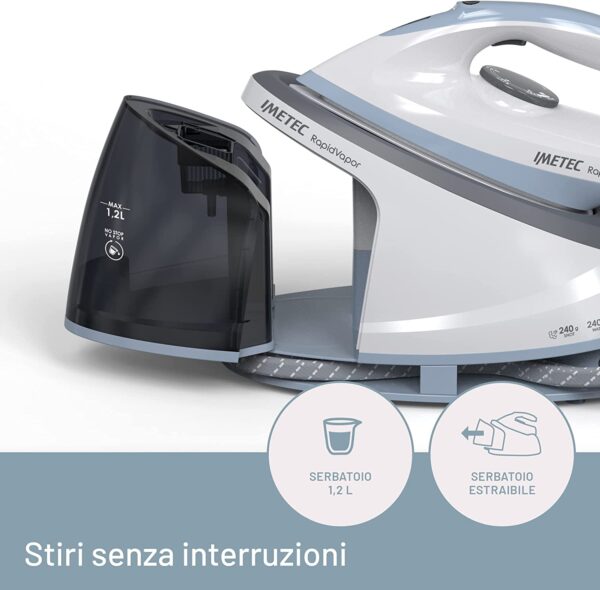 FERRO CON CALDAIA IMETEC RAPIDVAPOR PIASTRA FLUID CERAMIC - immagine 5