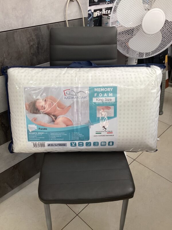 GUANCIALE IN MEMORY FOAM KING SIZE FORATO KARMA FOAM H13