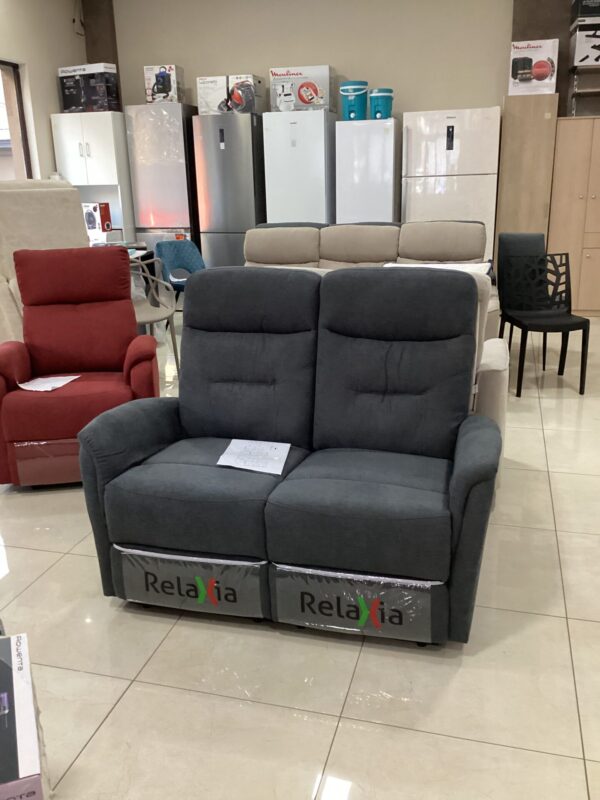 DIVANO ACHILLE 2 POSTI RELAX MANUALE COLORE GRIGIO