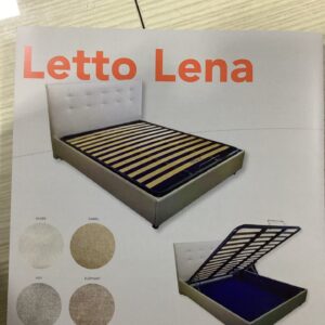 LETTO CONTENITORE IN TESSUTO MODELLO LENA DISPONIBILE MATRIMONIALE-1 PIAZZA E MEZZA-SINGOLO