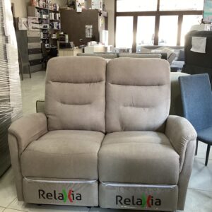 DIVANO ACHILLE 2 POSTI RELAX MANUALE COLORE TORTORA