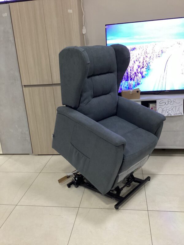 POLTRONA ALZAPERSONA 2 MOTORI QUEEN CON ROLLER SYSTEM COLORE ANTRACITE - immagine 3