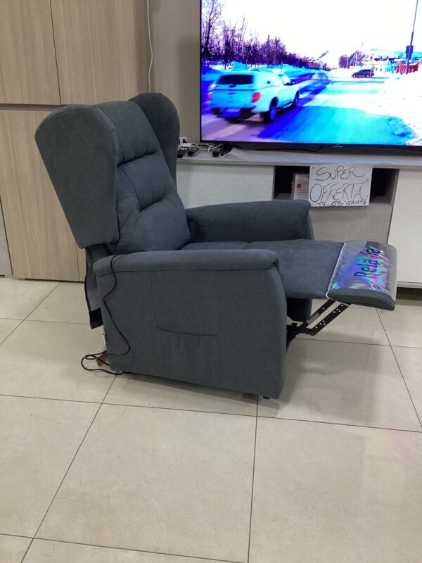 POLTRONA ALZAPERSONA 2 MOTORI QUEEN CON ROLLER SYSTEM COLORE ANTRACITE - immagine 5