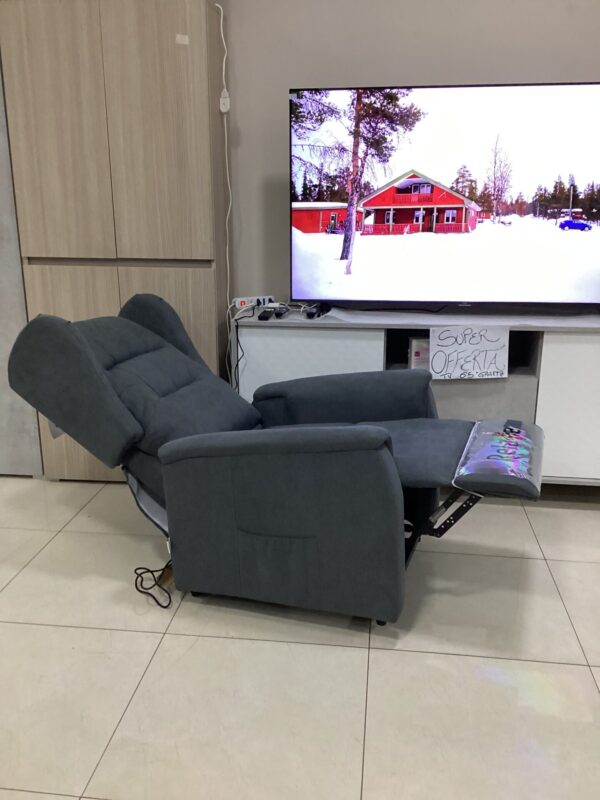 POLTRONA ALZAPERSONA 2 MOTORI QUEEN CON ROLLER SYSTEM COLORE ANTRACITE - immagine 7