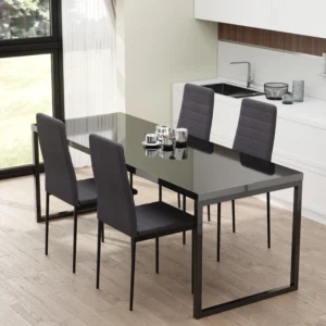 SET DA 6 SEDIE IMBOTTITE PER SOGGIORNO SALA DA PRANZO, SEDIE DA CUCINA MODERNE COLORE DISPONIBILE GRIGIO