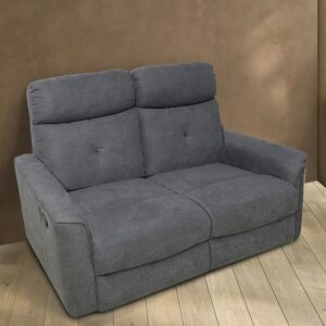 DIVANO ENEA 2 POSTI RELAX MANUALE COLORE GRIGIO