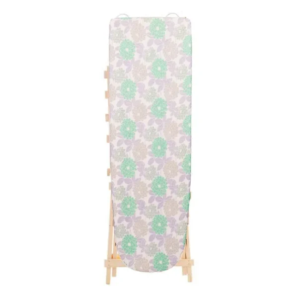 ASSE DA STIRO IN LEGNO CM 35X120 CON POGGIAFERRO COLORE CHIARO - immagine 4