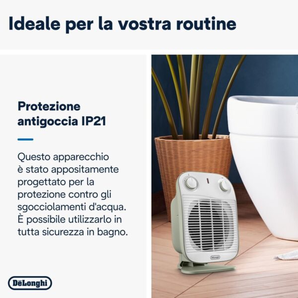 TERMOVENTILATORE CALDO BAGNO DE LONGHI HFS50B20.GR- HFS50B20.AV  2000 WATT - immagine 4