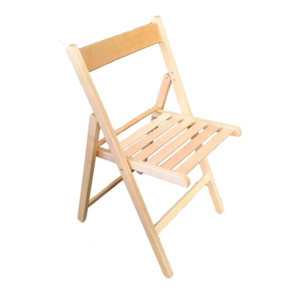 SEDIA PIEGHEVOLE DELTA TRADE 100% LEGNO NATURALE SPALLIERA ANATOMICA 