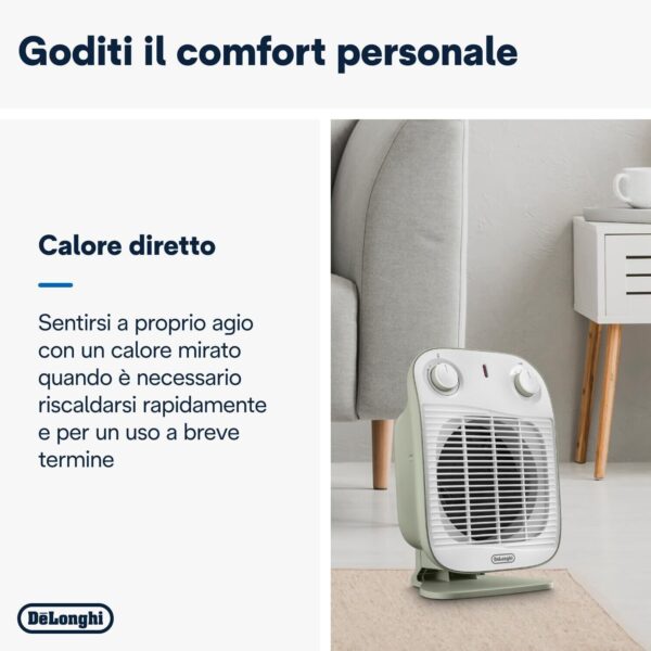 TERMOVENTILATORE CALDO BAGNO DE LONGHI HFS50B20.GR- HFS50B20.AV  2000 WATT - immagine 5