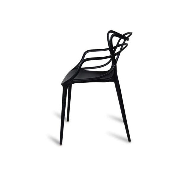 SEDIA IN POLIPROPILENE MOD. CURVE COLORE BIANCO-FANGO - NERE - immagine 2