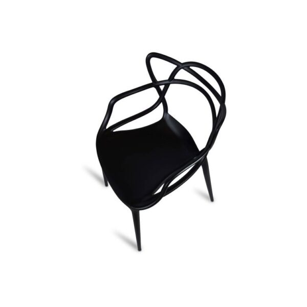SEDIA IN POLIPROPILENE MOD. CURVE COLORE BIANCO-FANGO - NERE - immagine 3