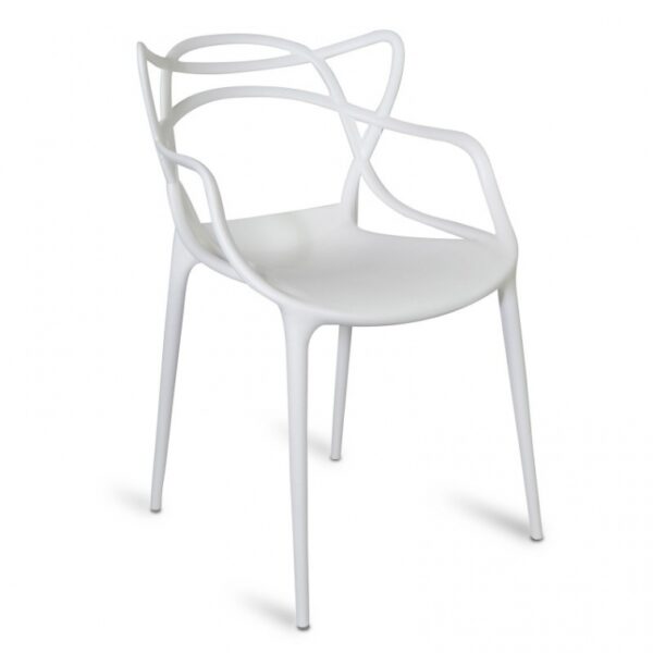 SEDIA IN POLIPROPILENE MOD. CURVE COLORE BIANCO-FANGO - NERE - immagine 5