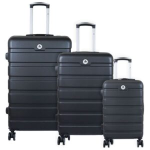 ENRICO COVERI SET 3 TROLLEY PANAMA NERO
