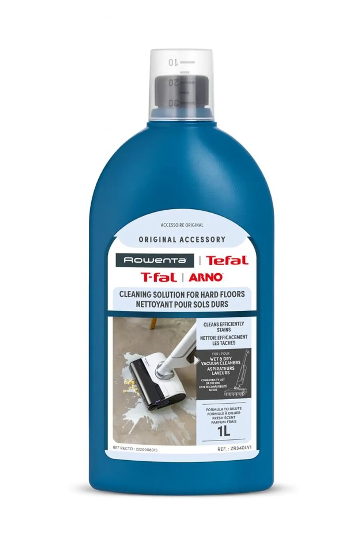 Rowenta (Cod. ZR340LV1) – Soluzione Detergente Concentrata 1L per Lavapavimenti X-Clean