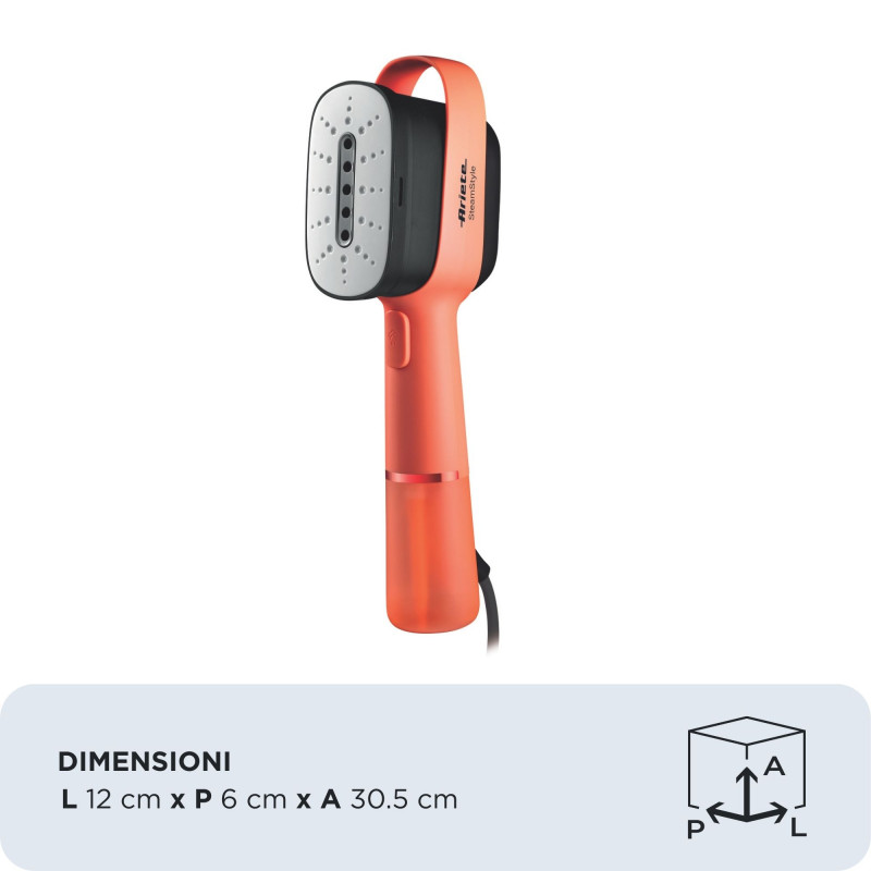 Ariete Steam Style (Mod. 4301) – Ferro da Stiro Verticale 1200W, Vapore Pronto in 30 Secondi, Igienizzatore Tessuti, Design Ultra-Slim Portatile - immagine 3