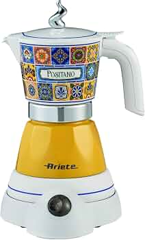 Ariete Moka Aroma Positano (Mod. 1358A) – Moka Elettrica Cordless 2/4 Tazze, 400W, Mantenimento Temperatura 30 Minuti, Spegnimento Automatico - immagine 2