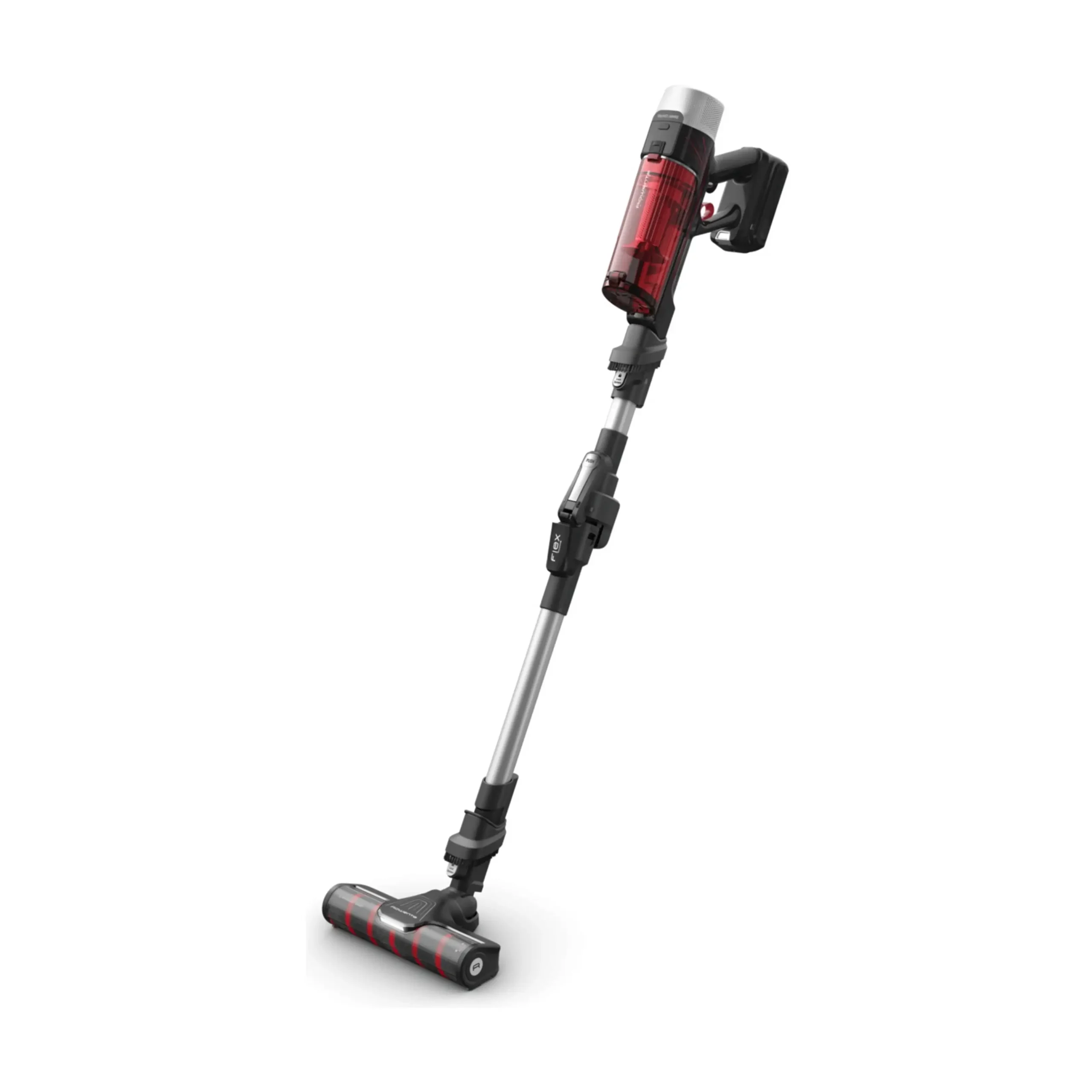 Rowenta (Mod. RH2087) – Scopa Ricaricabile Senza Filo, Potenza 250W, Autonomia fino a 45 Minuti, Contenitore 0,44 Litri, Acciaio e Rosso - immagine 8