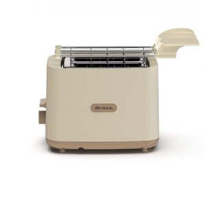 Ariete Breakfast Wood (Mod. 0157/07) – Tostapane 2 Fette 760W, Dettagli Effetto Legno, Pinze in Acciaio Inox, Vassoio Raccoglibriciole