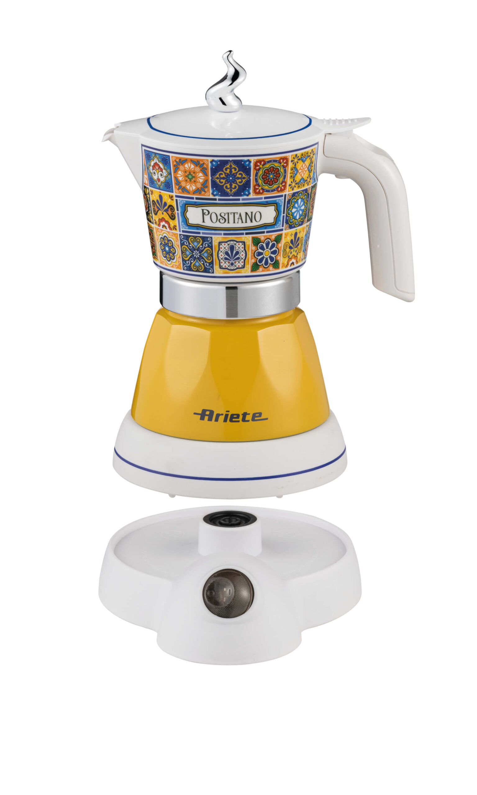 Ariete Moka Aroma Positano (Mod. 1358A) – Moka Elettrica Cordless 2/4 Tazze, 400W, Mantenimento Temperatura 30 Minuti, Spegnimento Automatico - immagine 4